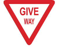 Mighty Line Give Way Triangle Floor Sign