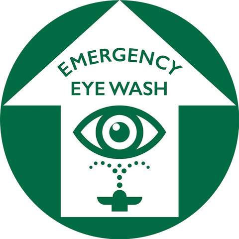 Mighty Line Emergency Eye Wash Floor Sign