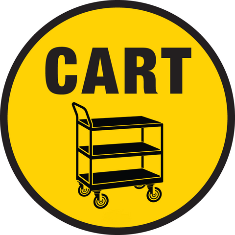 Mighty Line Push Cart Floor Sign