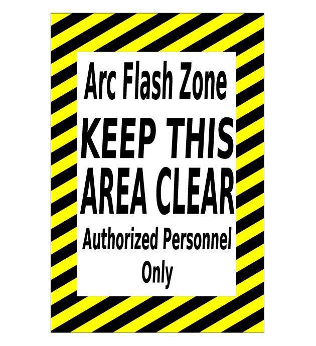 Mighty Line Arc Flash Warning Floor Sign