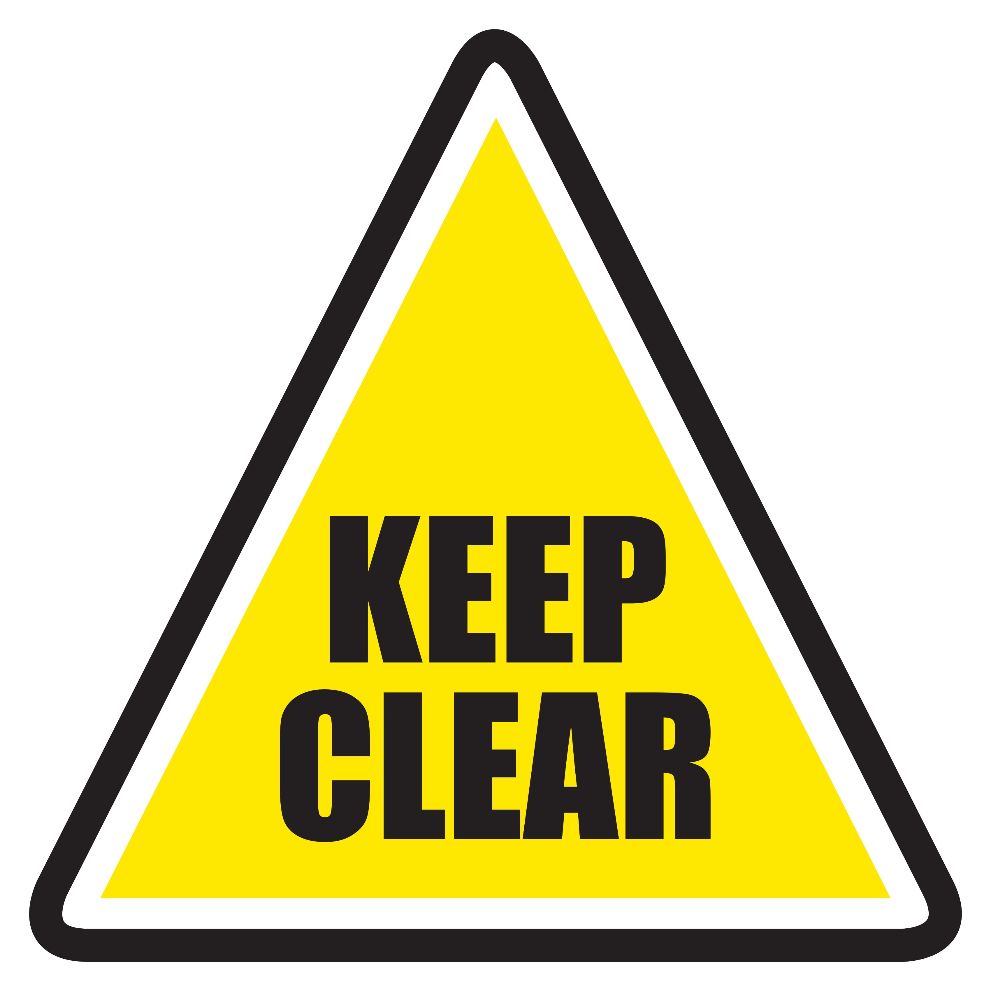 Mighty Line Keep Clear Triangle Floor Sign – The Floor Tape Store