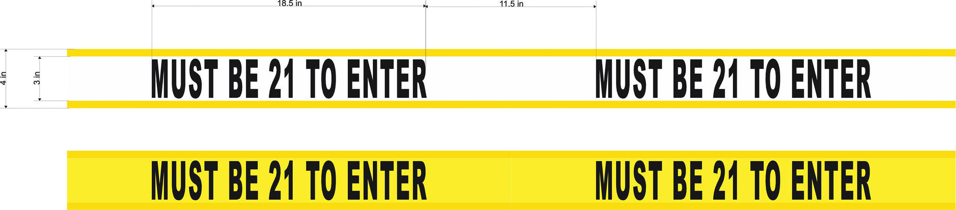 Mighty Line Floor Tape with Custom Repeat Printed Message