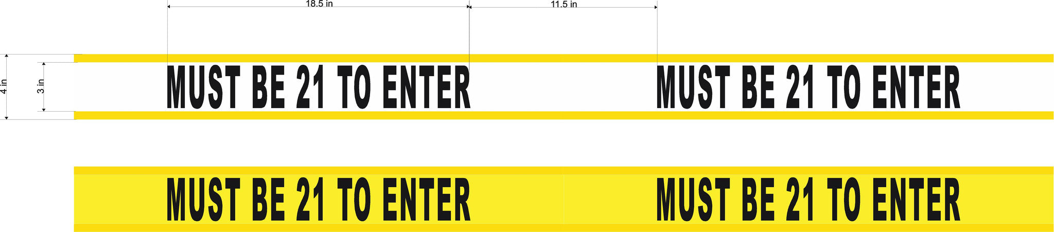 Mighty Line Floor Tape with Custom Repeat Printed Message