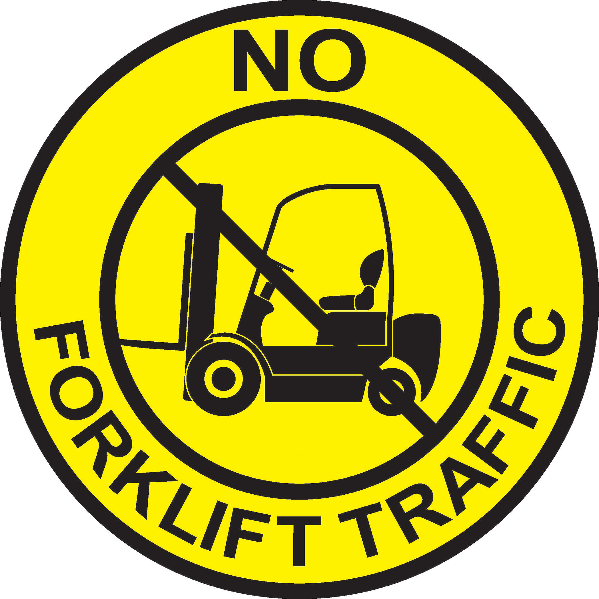 Mighty Line No Forklift Traffic Floor Sign 