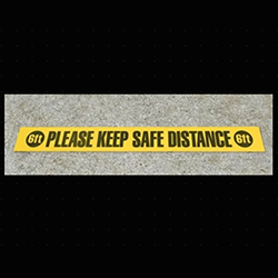 Mighty Line Please Keep Safe Distance Segments 4" x 36" Pack of 10