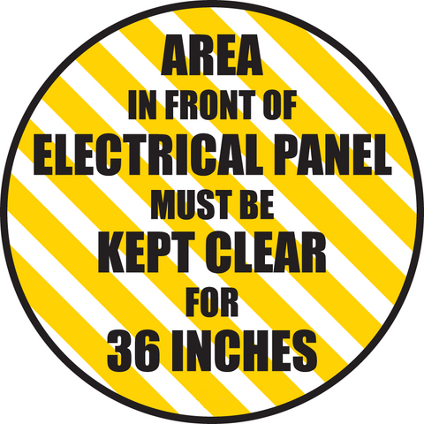 Mighty Line Keep Area in front of Electrical Panel Floor Sign