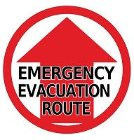 Mighty Line Emergency Evacuation Route Floor Sign