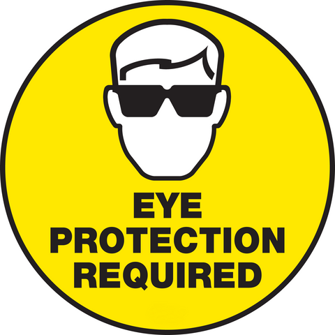 Mighty Line Eye Protection Required Floor Sign