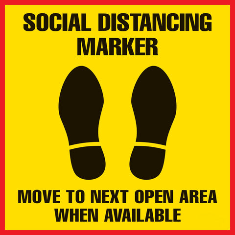 Mighty Line Social Distancing Marker Floor Sign