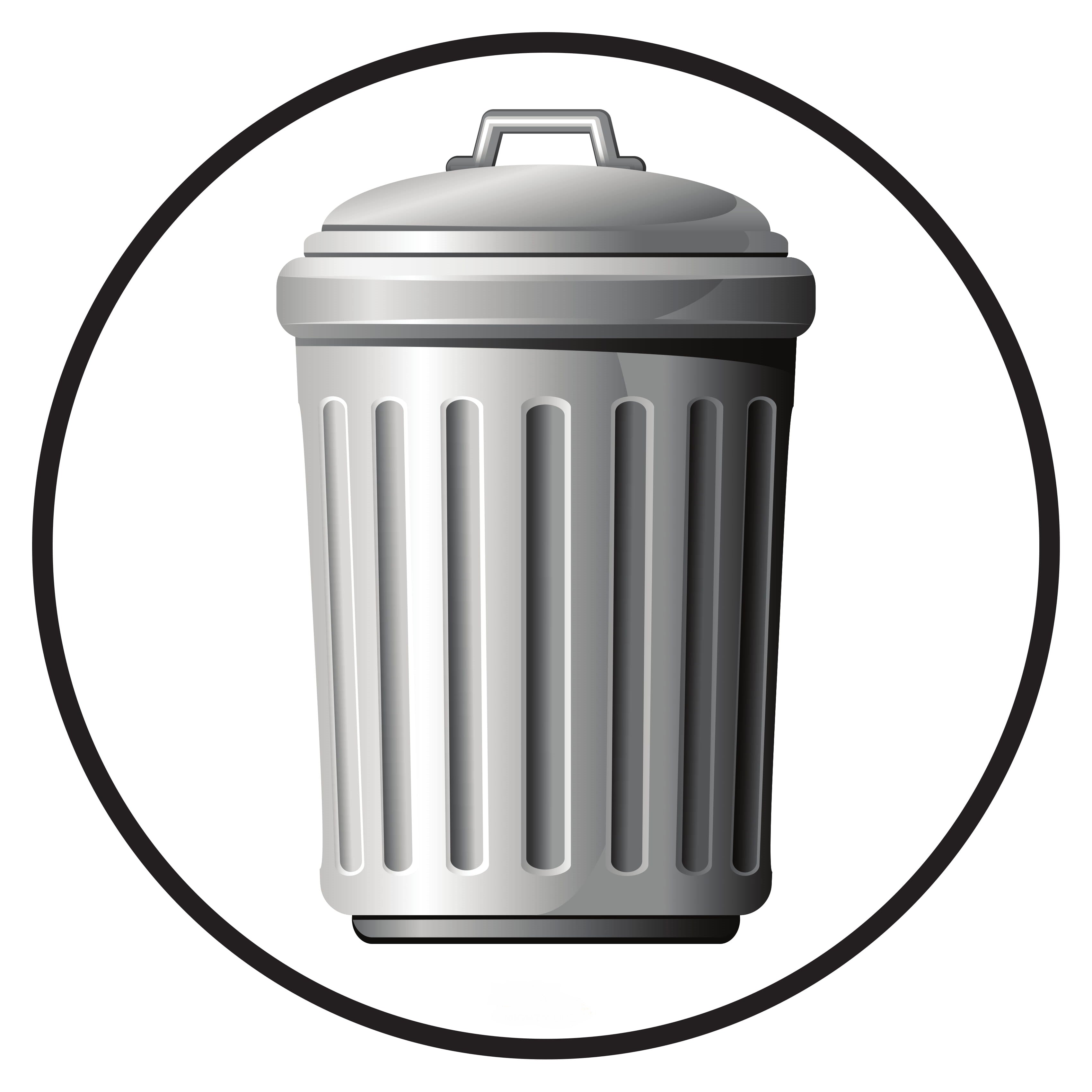 Mighty Line Trash Can Container Floor Sign