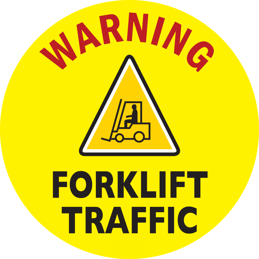 Mighty Line Warning Forklift Traffic Floor Sign