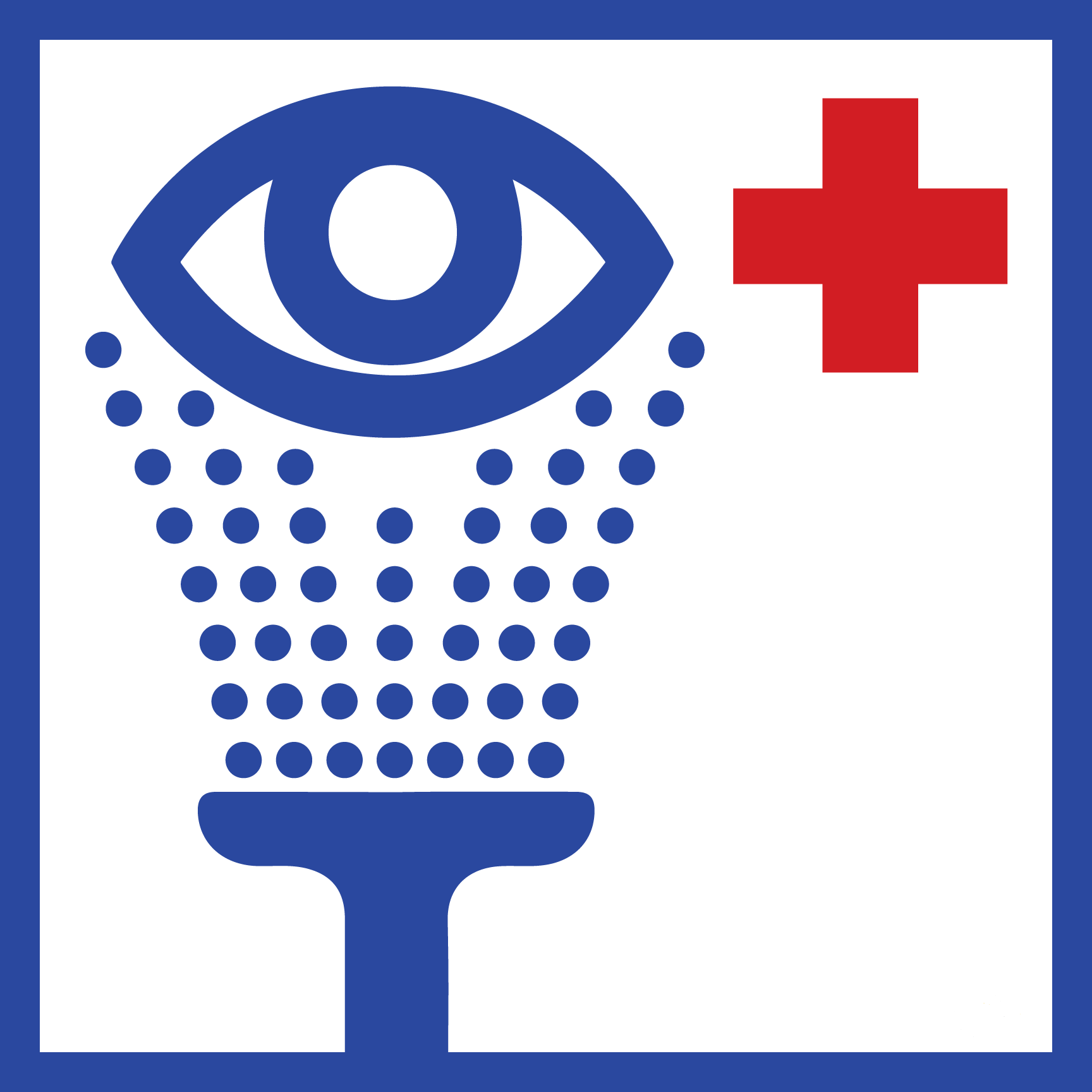 Mighty Line Eye Washing Station Location Floor Sign