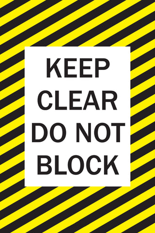 Mighty Line Keep Clear Do Not Block Floor Sign (Industrial Strength)