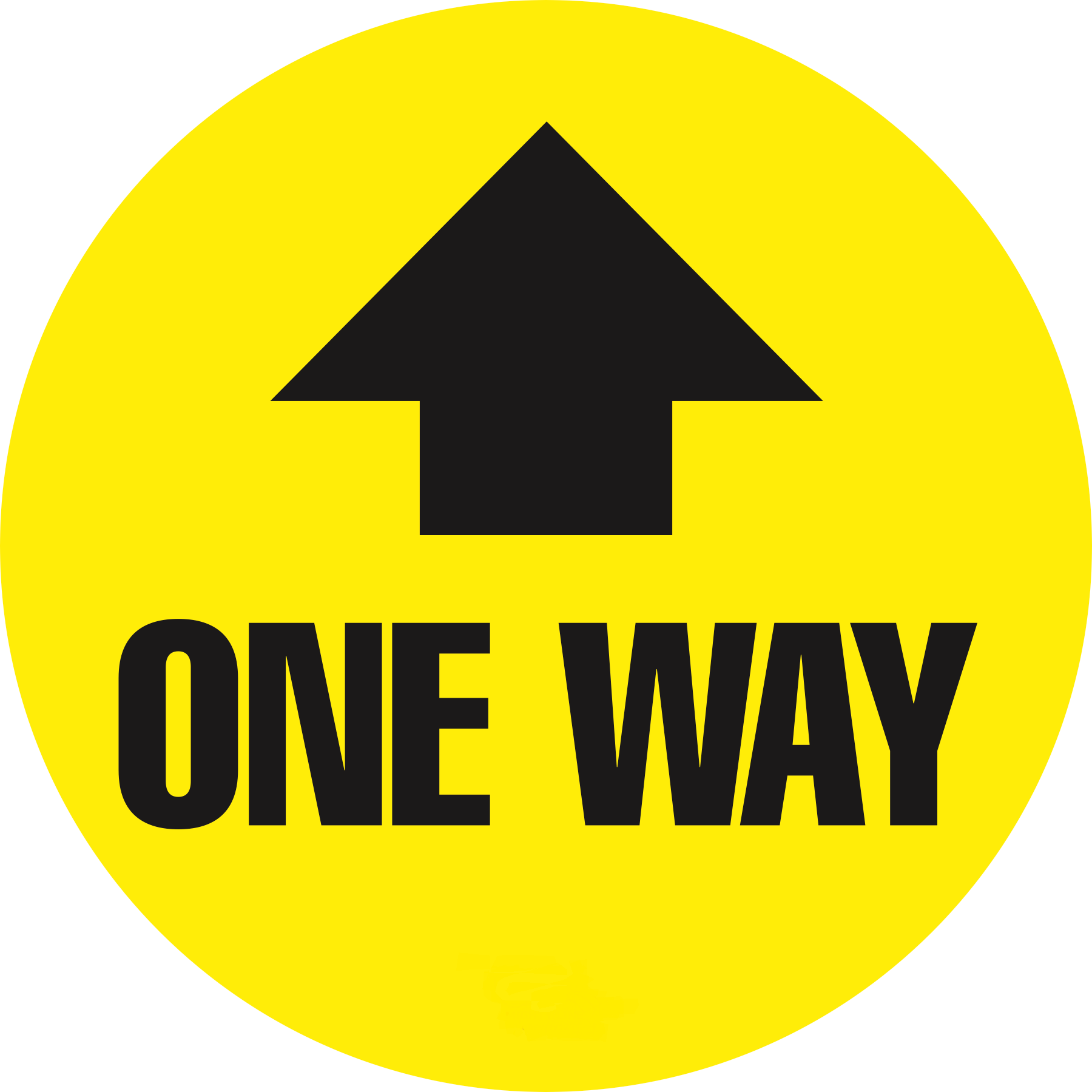 Mighty Line One Way Floor Sign