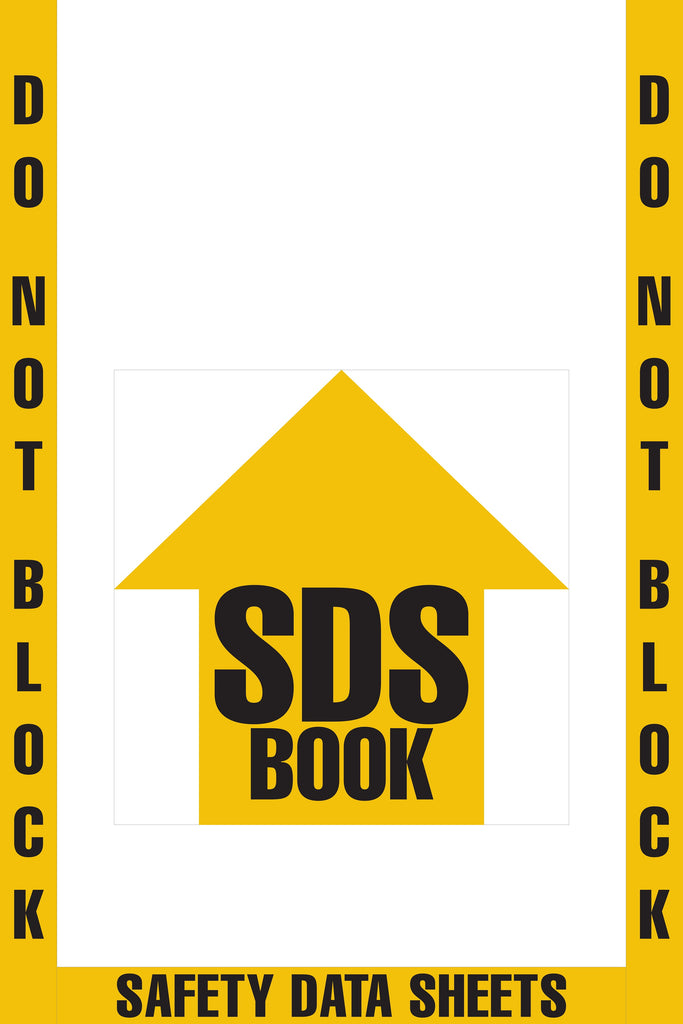 Mighty Line Do Not Block SDS Book OSHA Compliance Floor Sign Kit