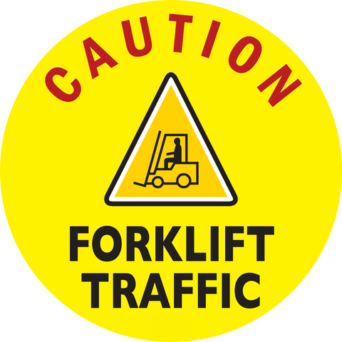 Mighty Line Caution Forklift Traffic Floor Sign