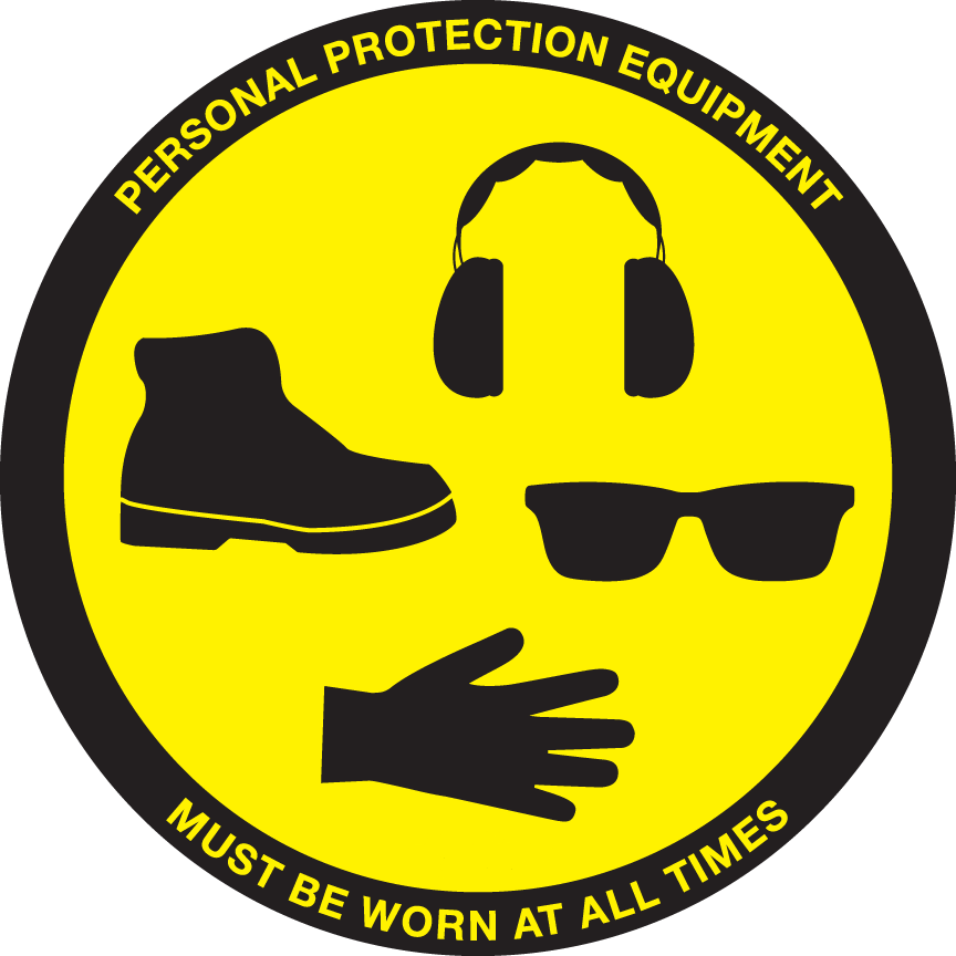 Mighty Line Personal Protection Equipment Floor Sign