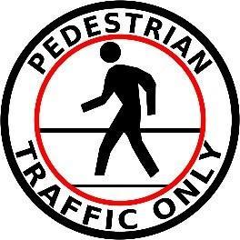 Mighty Line Circle Pedestrian Traffic Only Floor Sign
