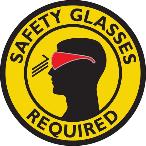 Mighty Line Safety Glasses Required Floor Sign