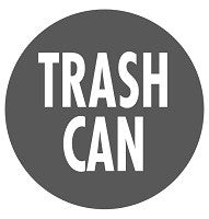 Mighty Line Trash Can Floor Sign