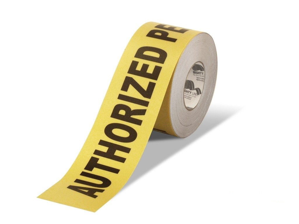 Mighty Line Floor Tape with Repeat Printed Message