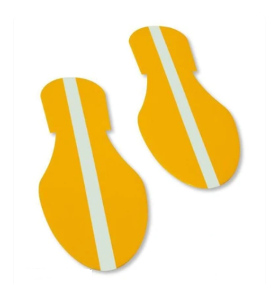 Mighty Line Footprints (Pack of 50) yellow